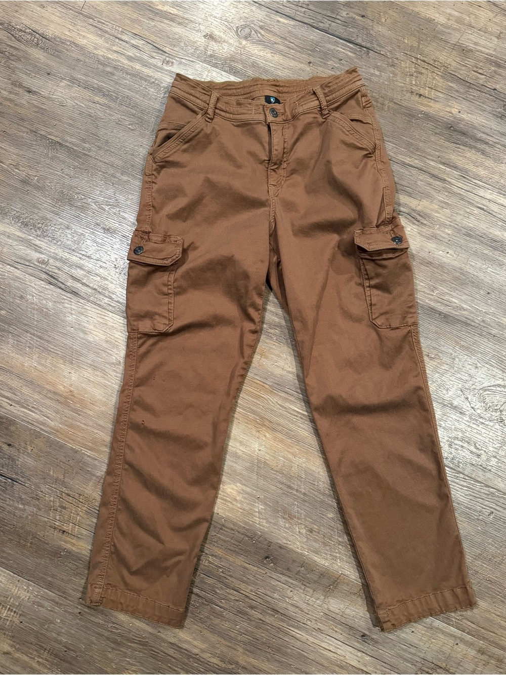 KÜHL Kultivatr Kargo Crop Women's Pant Khaki Brown Sz 2R Ankle